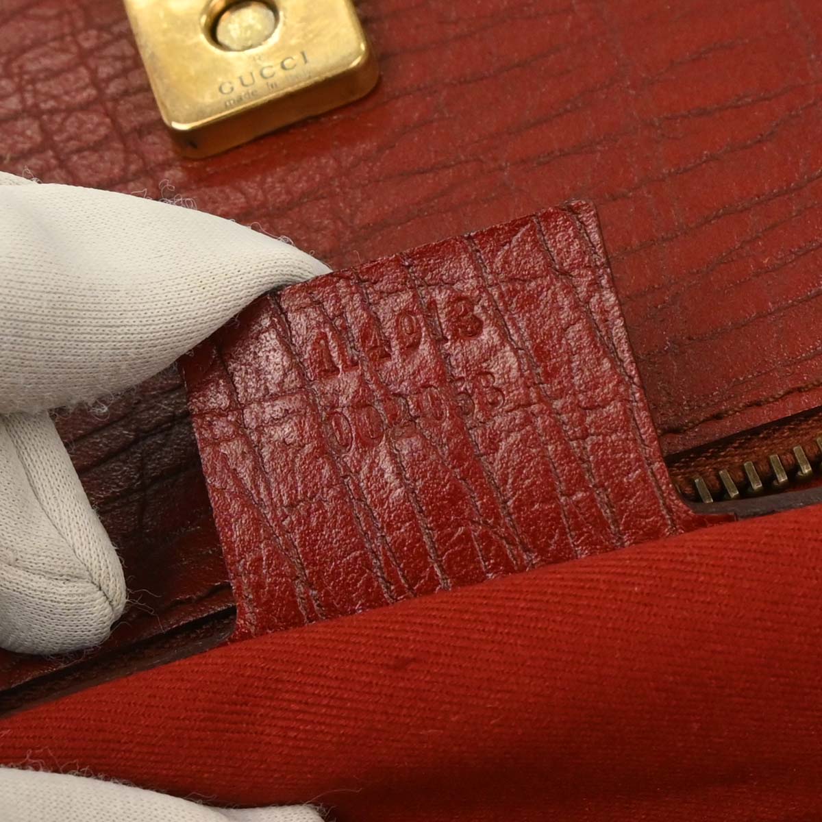 Gucci Red Canvas GG Horsebit Handbag