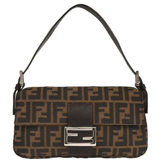 Fendi Brown Zucca Baguette Handbag