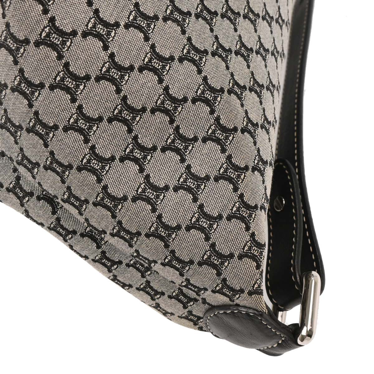 Celine Black Canvas Macadam Handbag