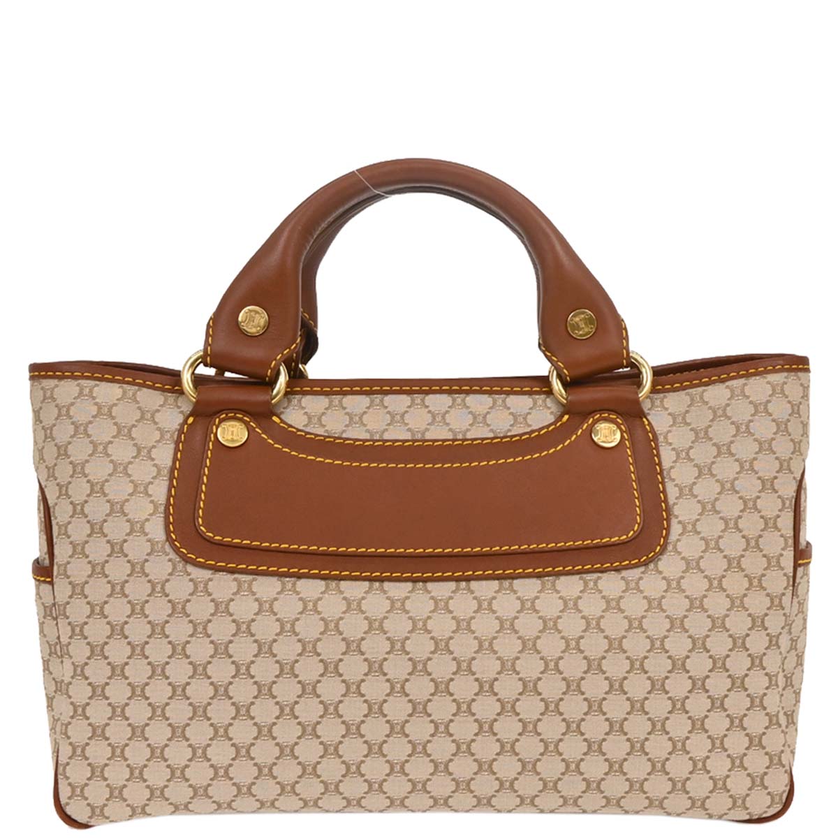 Celine Beige Canvas Macadam Boogie Tote Handbag