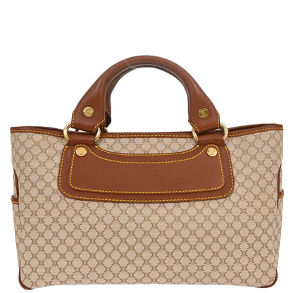 Celine Beige Canvas Macadam Boogie Tote Handbag