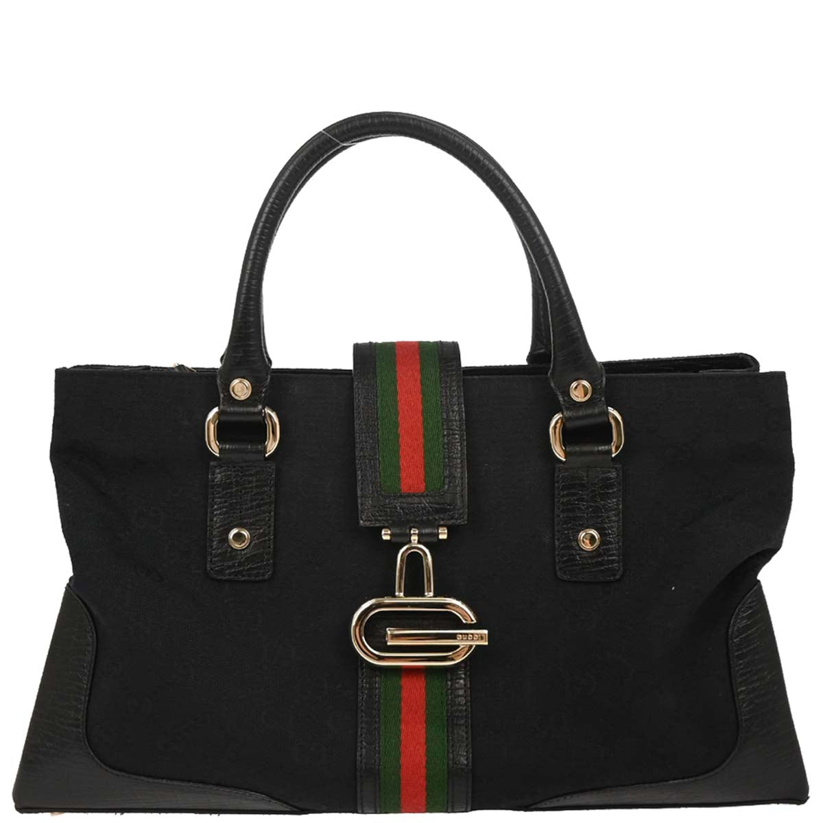 Gucci Black GG Sherry Tote Bag