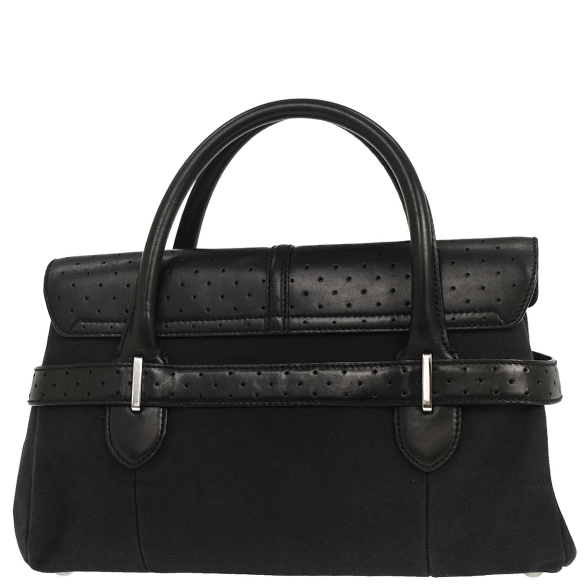 Gucci Black Canvas Interlocking Handbag