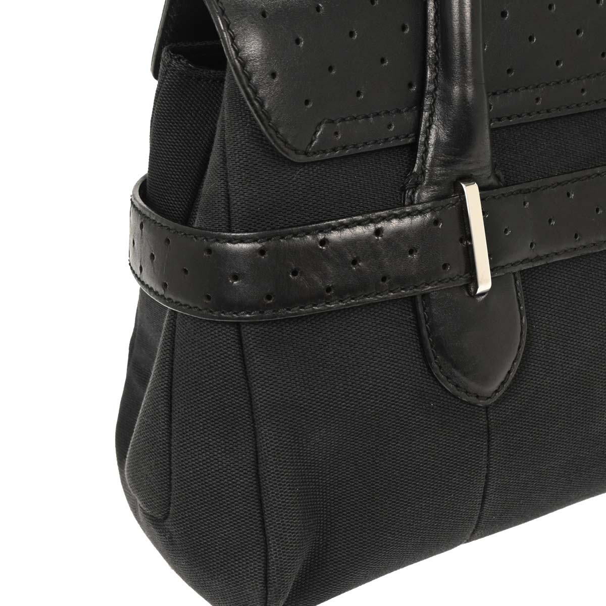 Gucci Black Canvas Interlocking Handbag
