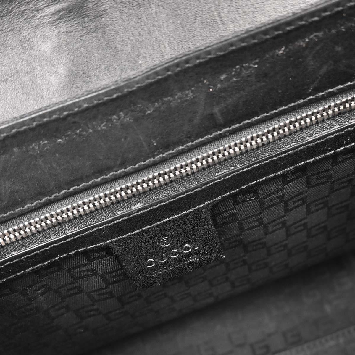 Gucci Black Canvas Interlocking Handbag