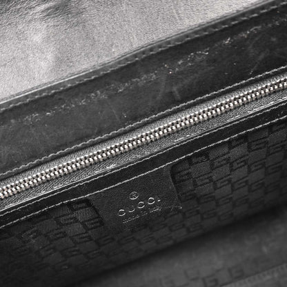 Gucci Black Canvas Interlocking Handbag