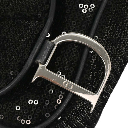 Christian Dior Black Velvet Sequins Handbag