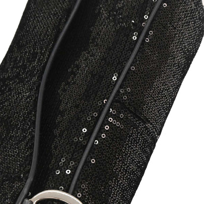 Christian Dior Black Velvet Sequins Handbag