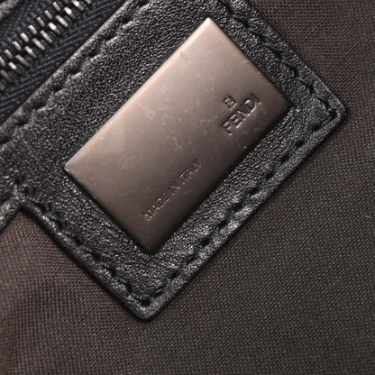 Fendi Gray Felt Zucca Baguette Handbag