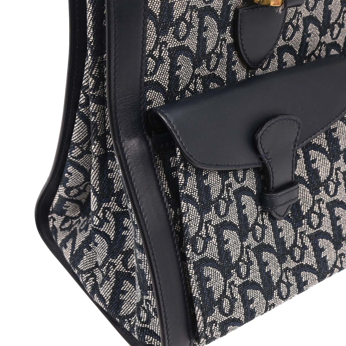 Christian Dior Navy Trotter Tote Bag