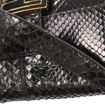 Fendi * Black Python Baguette Handbag