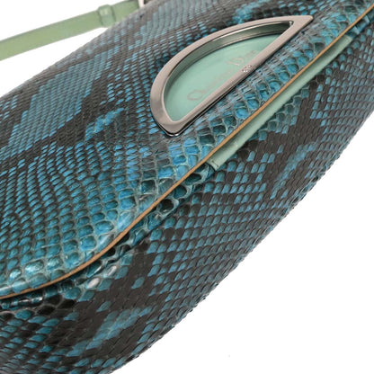 Christian Dior * Turquoise Blue Python Malice Handbag