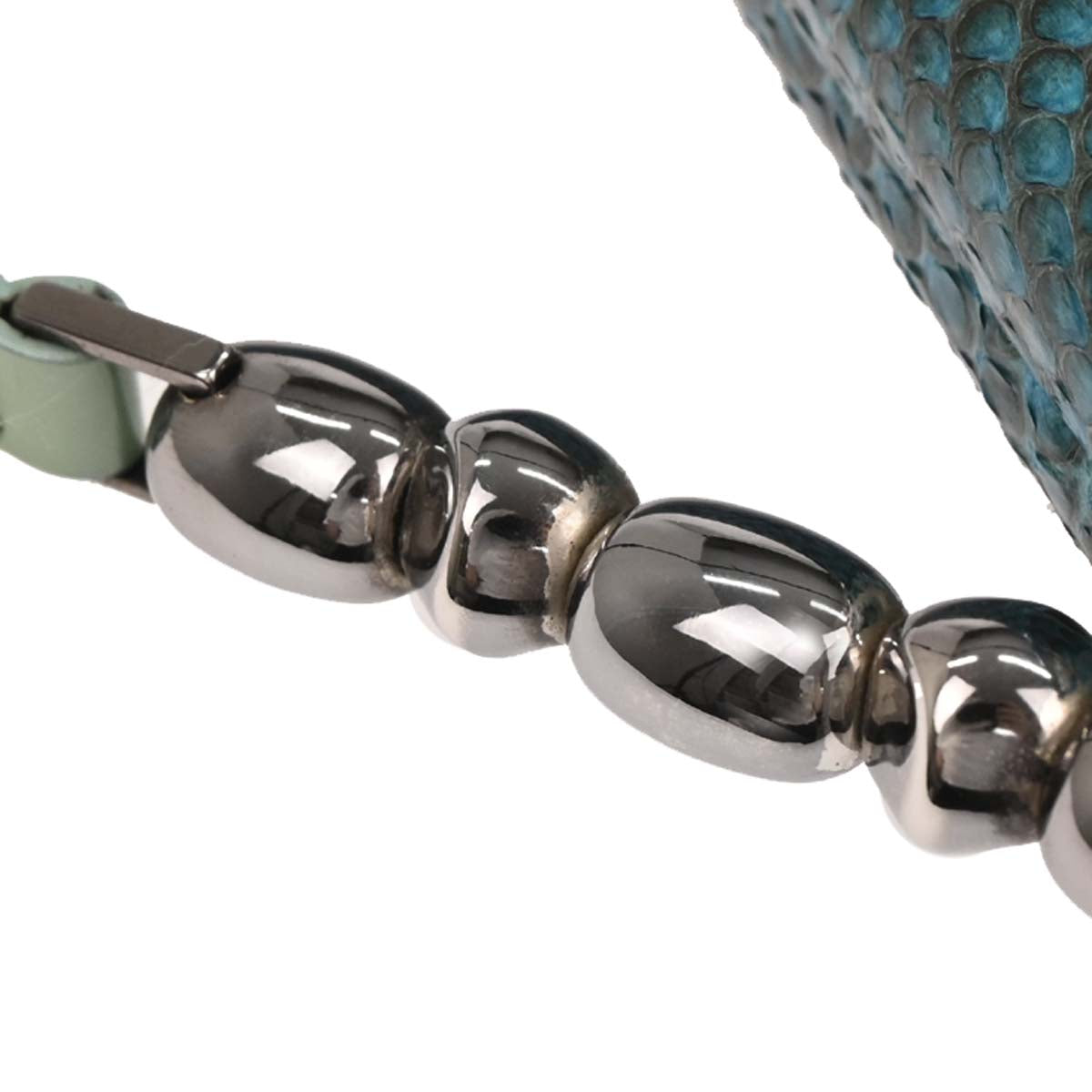 Christian Dior * Turquoise Blue Python Malice Handbag