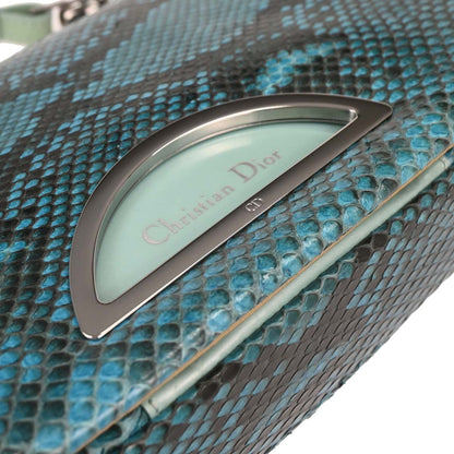 Christian Dior * Turquoise Blue Python Malice Handbag
