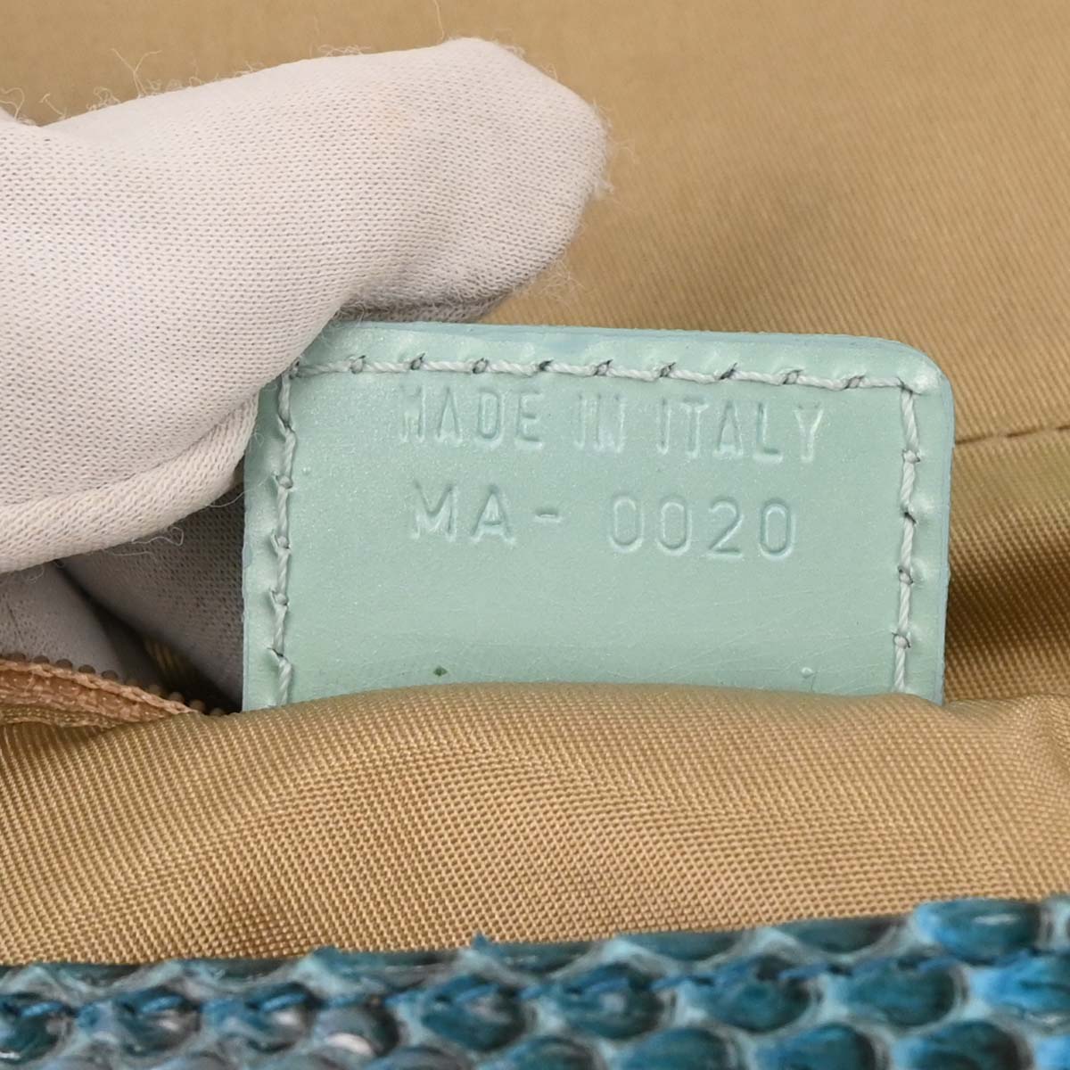 Christian Dior * Turquoise Blue Python Malice Handbag