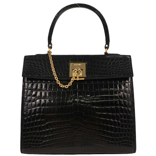 Celine * Black Crocodile Handbag