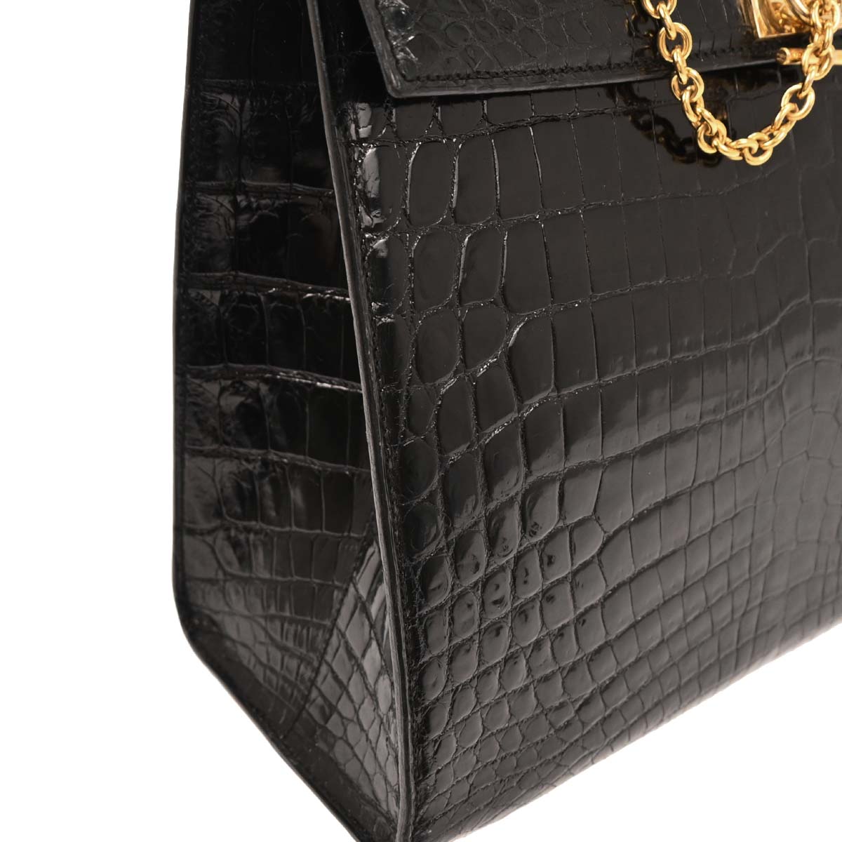 Celine * Black Crocodile Handbag