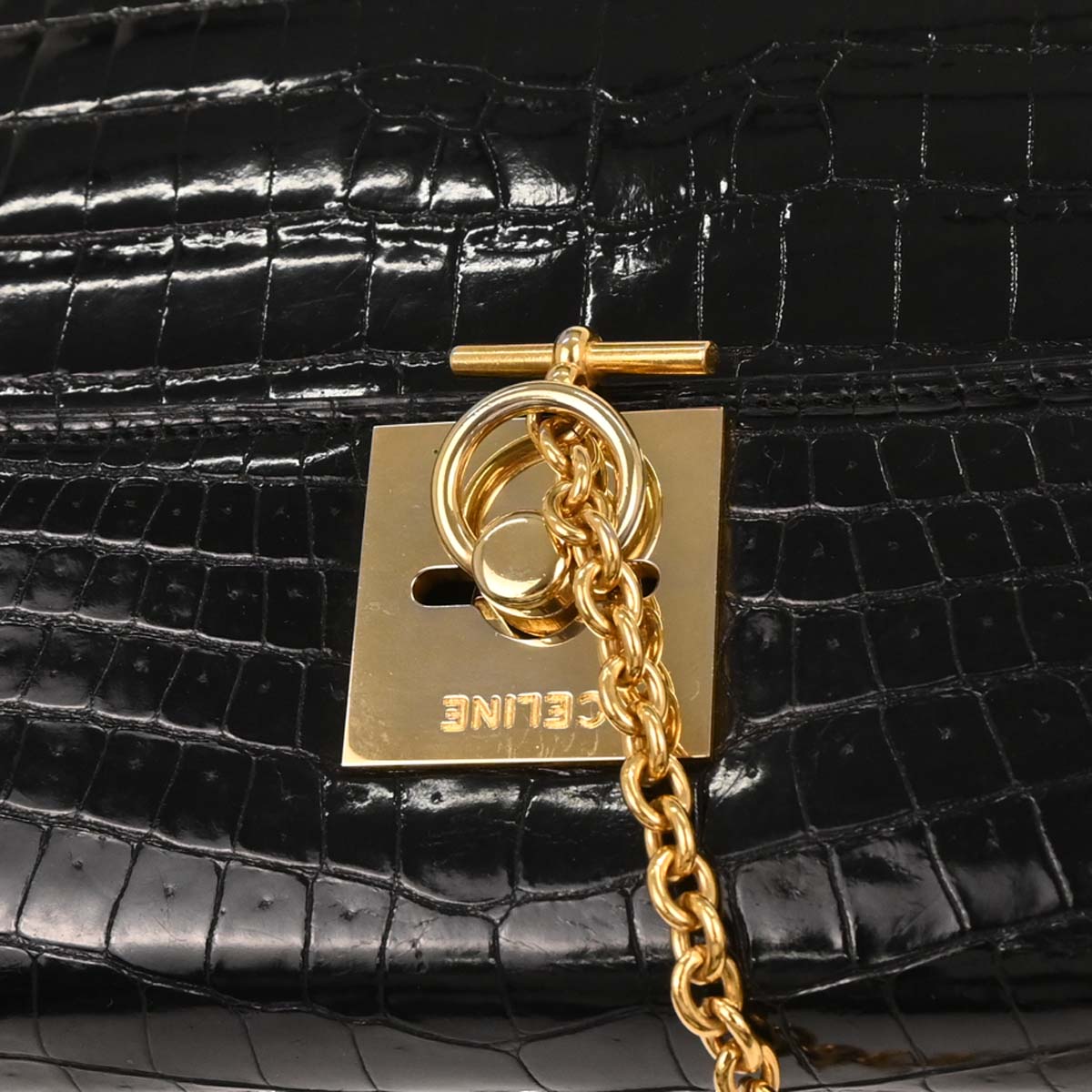 Celine * Black Crocodile Handbag
