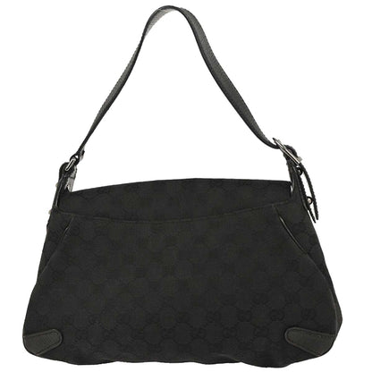 Gucci Black Horsebit GG Handbag
