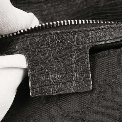 Gucci Black Horsebit GG Handbag