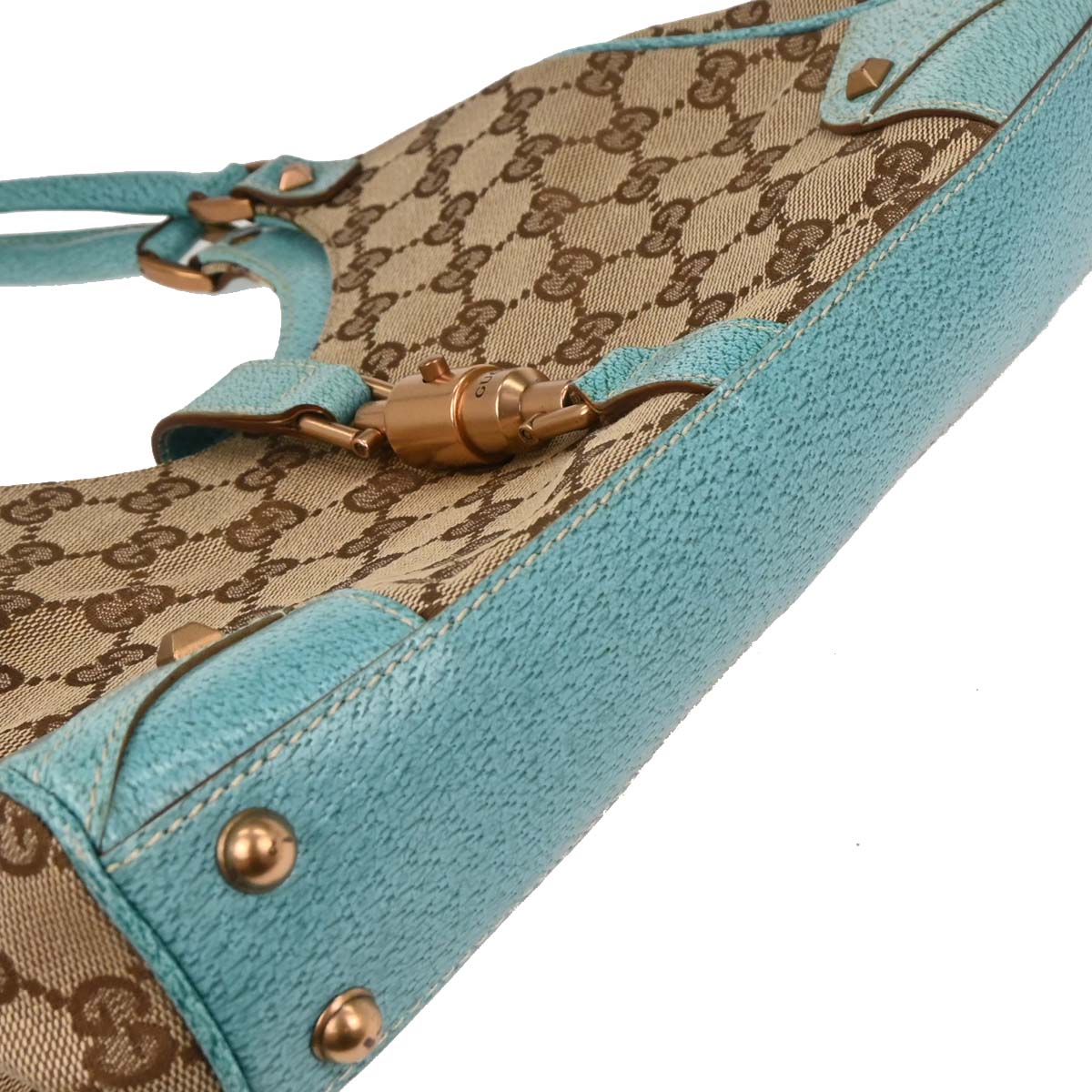 Gucci Beige Blue GG Jackie Handbag