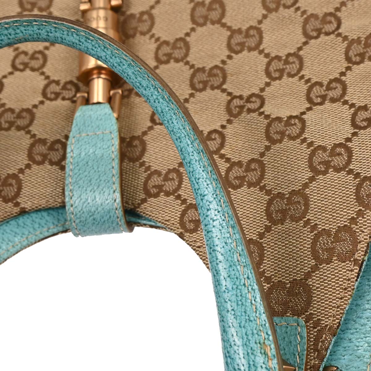 Gucci Beige Blue GG Jackie Handbag