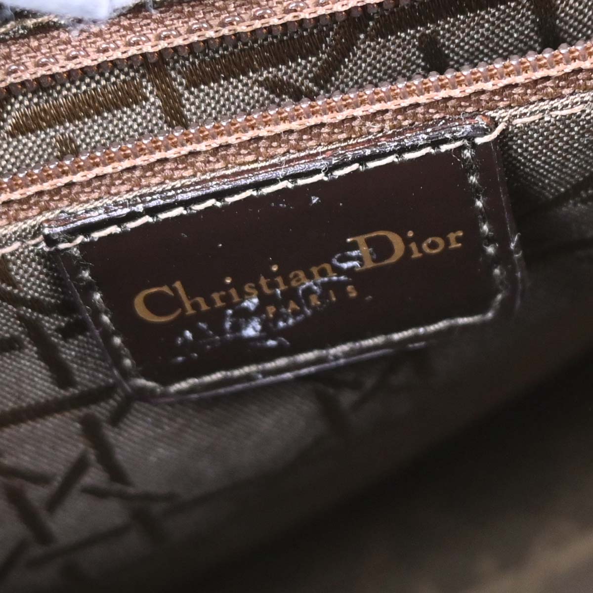 Christian Dior * Beige Pony Hair Lady Dior 2way Shoulder Handbag
