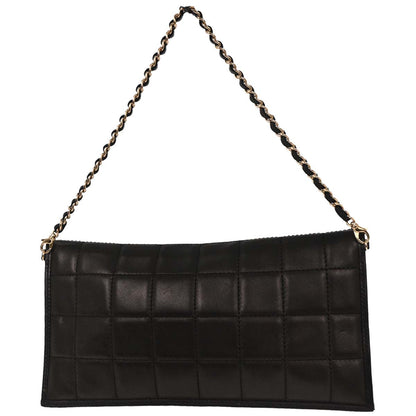 Chanel 2001-2003 Black Lambskin Choco Bar Chain Handbag