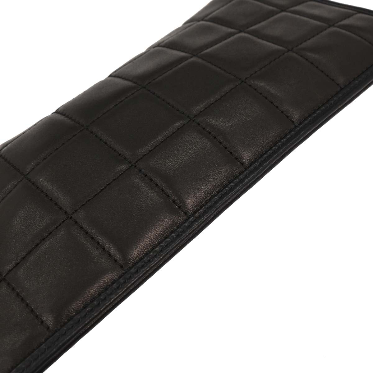 Chanel 2001-2003 Black Lambskin Choco Bar Chain Handbag