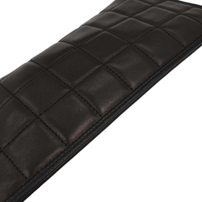 Chanel 2001-2003 Black Lambskin Choco Bar Chain Handbag
