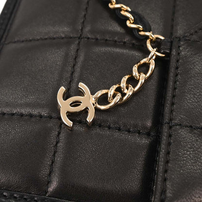 Chanel 2001-2003 Black Lambskin Choco Bar Chain Handbag