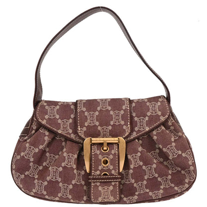 Celine Bordeaux Paris Macadam Shoulder Bag