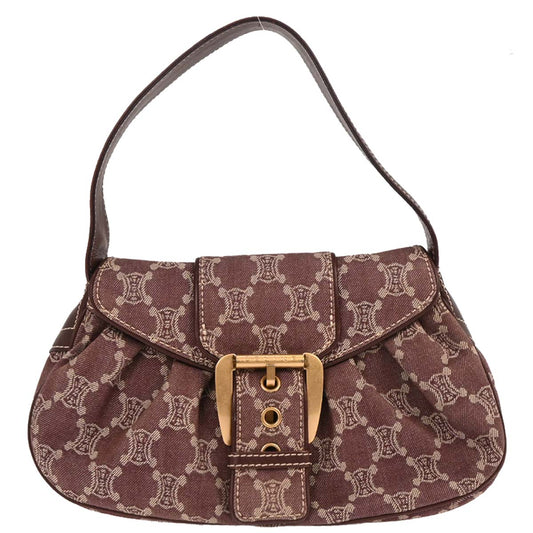Celine Bordeaux Paris Macadam Shoulder Bag