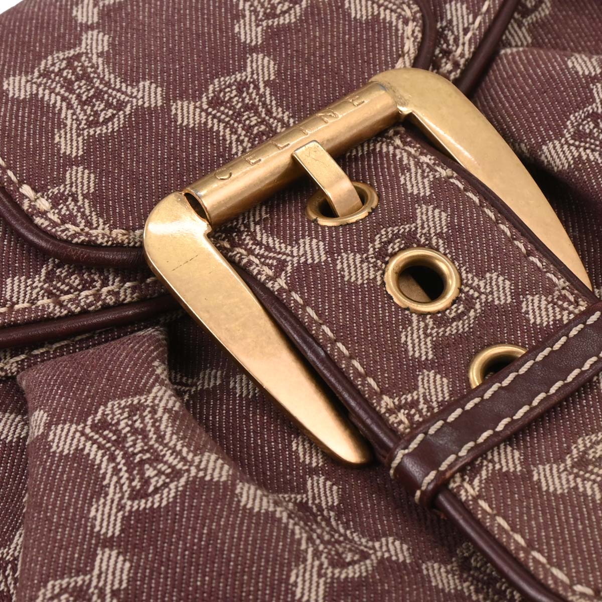 Celine Bordeaux Paris Macadam Shoulder Bag