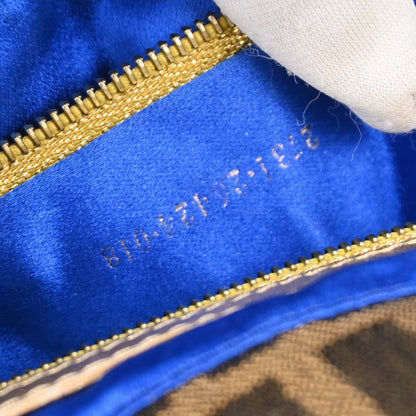 Fendi Gold Embroidered Zucca Baguette Handbag