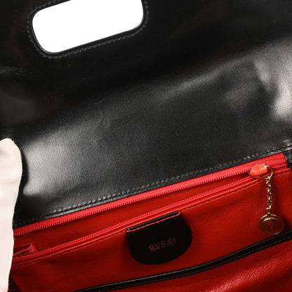 Gucci Black Bamboo 2way Shoulder Handbag