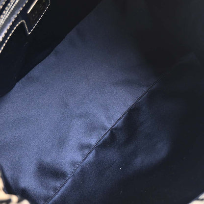 Fendi Navy Gray Zucchino Mamma Baguette Handbag