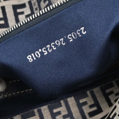 Fendi Navy Gray Zucchino Mamma Baguette Handbag