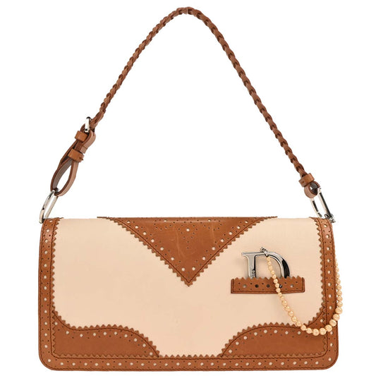 Christian Dior Brown Beige D Trick Shoulder Bag