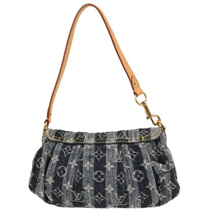 Louis Vuitton Blue Monogram Denim Mini Pleaty Raye Handbag M95333