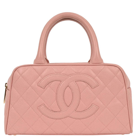 Chanel 2003-2004 Pink Caviar Bowling Bag