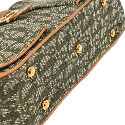 Christian Dior Green Double Saddle Trotter Handbag
