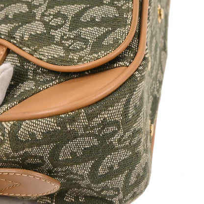 Christian Dior Green Double Saddle Trotter Handbag