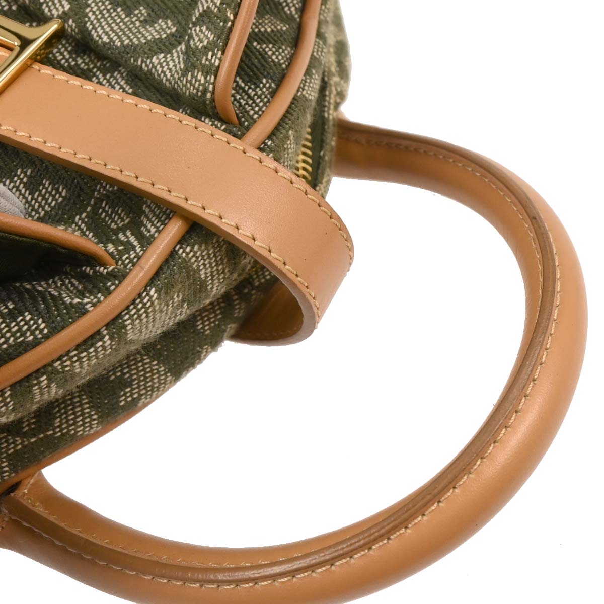 Christian Dior Green Double Saddle Trotter Handbag