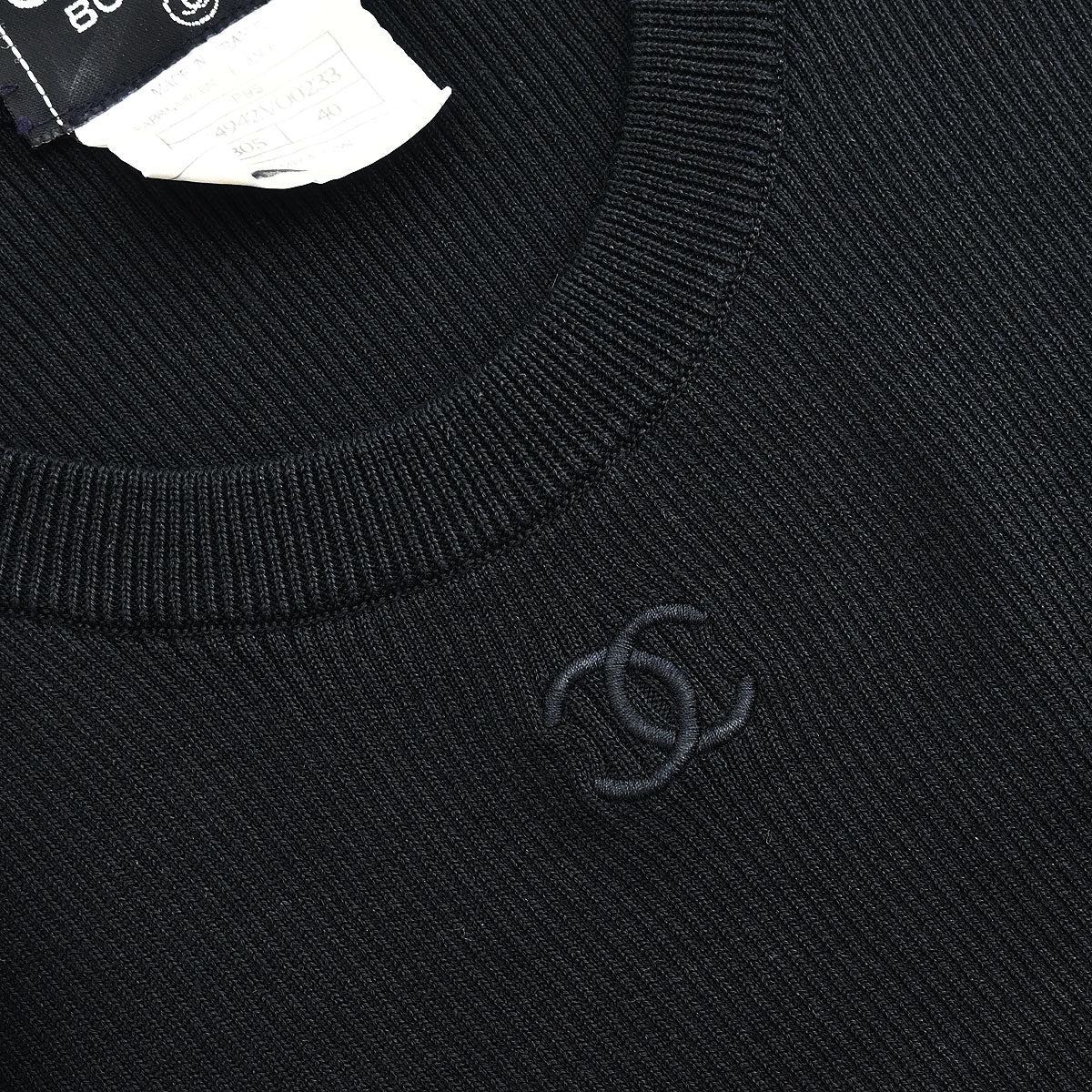Chanel 1995  Sleeveless Tank Top Cropped Black #40
