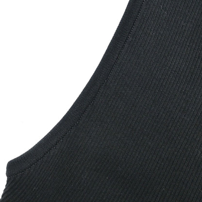 Chanel 1995  Sleeveless Tank Top Cropped Black #40