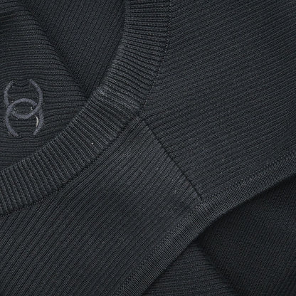 Chanel 1995  Sleeveless Tank Top Cropped Black #40