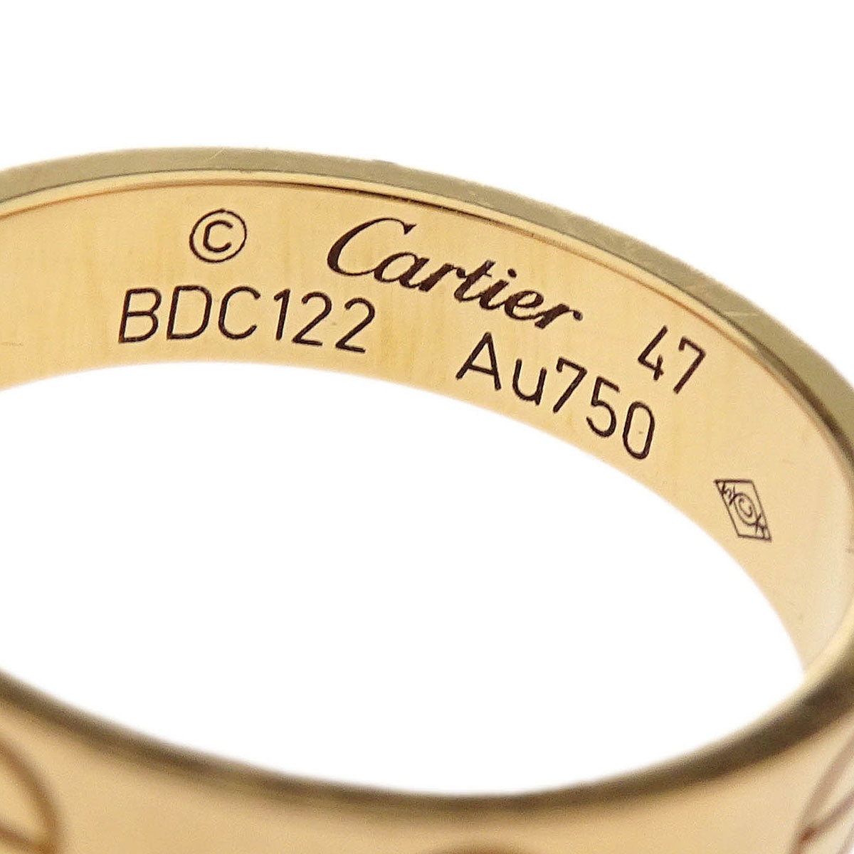 Cartier Mini Love Ring Au750 #47 BDC122
