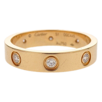 Cartier Mini Love Ring Au750 Diamond #51 OQC445
