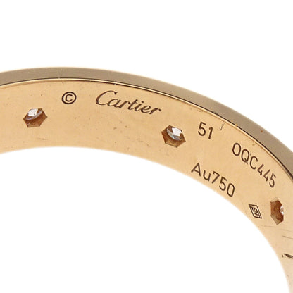 Cartier Mini Love Ring Au750 Diamond #51 OQC445